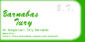 barnabas tury business card